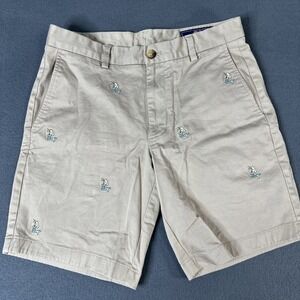 Vineyard Vines Shorts Mens Size 30 Khaki Tan Embroidered Mermaid Chinos